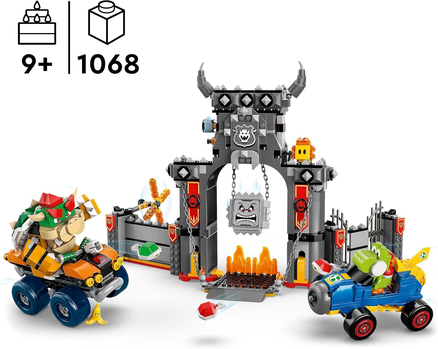 Thumbnail 2 de LEGO Super Mario: Castello di Bowser – Set Interattivo Mario Kart con 2 Veicoli e 4 Minifigure, 72039