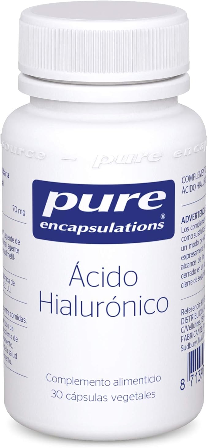 PURE ENCAPSULATIONS Ácido Hialurónico - Hidratación 💧 30 Cápsulas