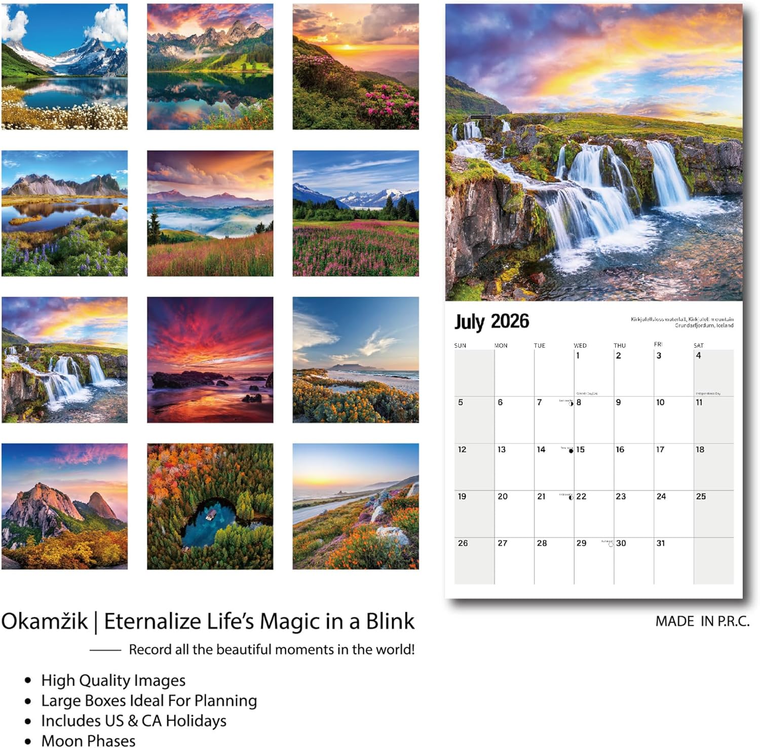 Thumbnail 1 de Wall Calendar 2026 Planner with 12"x24" layout 📅