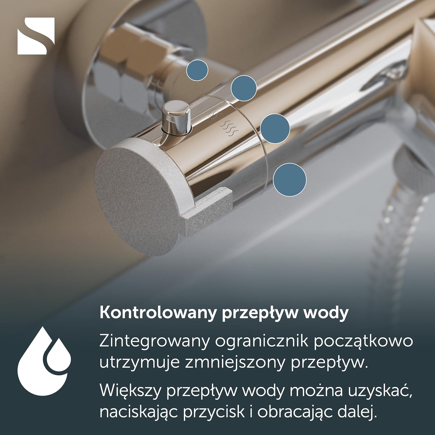 Thumbnail 4 de Schütte 52470 London Chrome – termostatyczna bateria wannowa ścienna