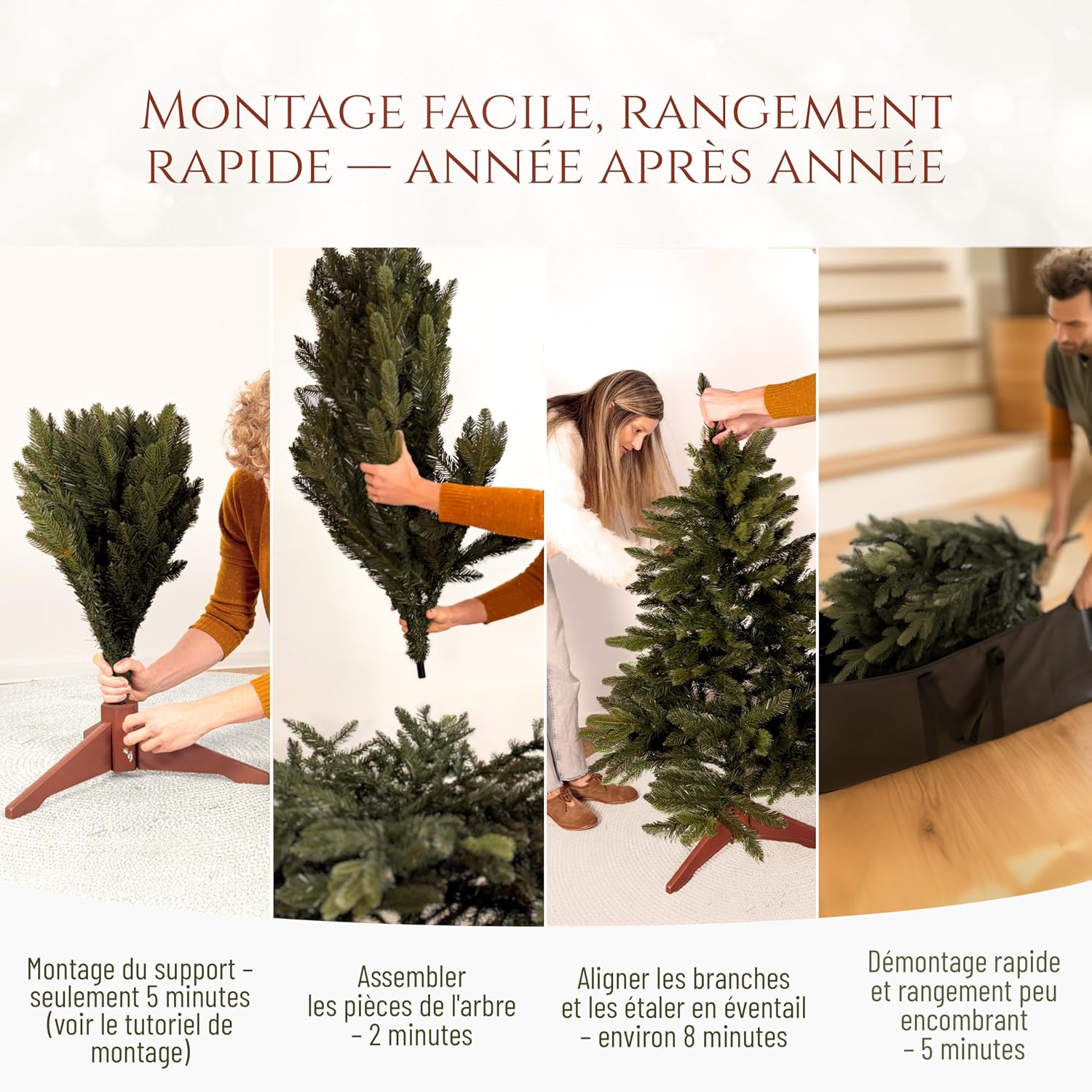 Thumbnail 4 de Sapin de Noël Artificiel Premium 150 cm – Realisme exceptionnel