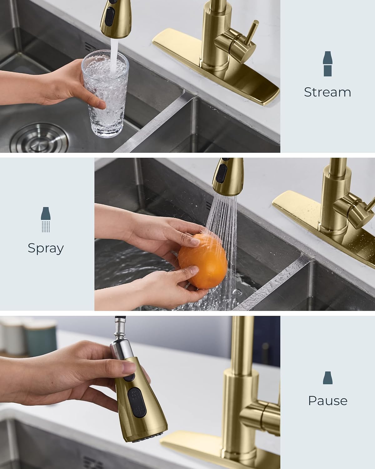 Thumbnail 2 de FORIOUS Kitchen Faucet, 1.8 GPM