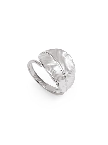 Detalle de SINGULARU – Anillo Hoja de Acero Inoxidable, Talla Única
