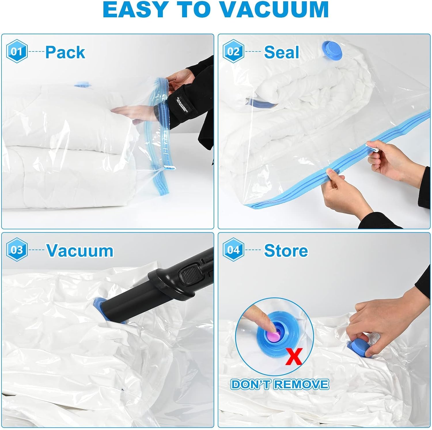 Thumbnail 2 de Sacs de rangement sous vide BoxLegend – 6 pièces 70x50 cm pour vêtements, literie et voyages