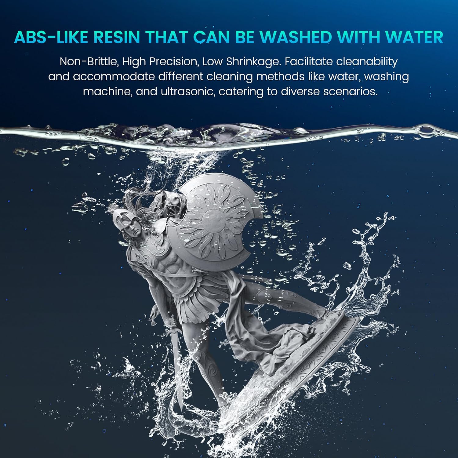 Detalle de SUNLU 3000g 水洗い可能なABSライク3Dプリンター用樹脂 低収縮・速硬化 ホワイト