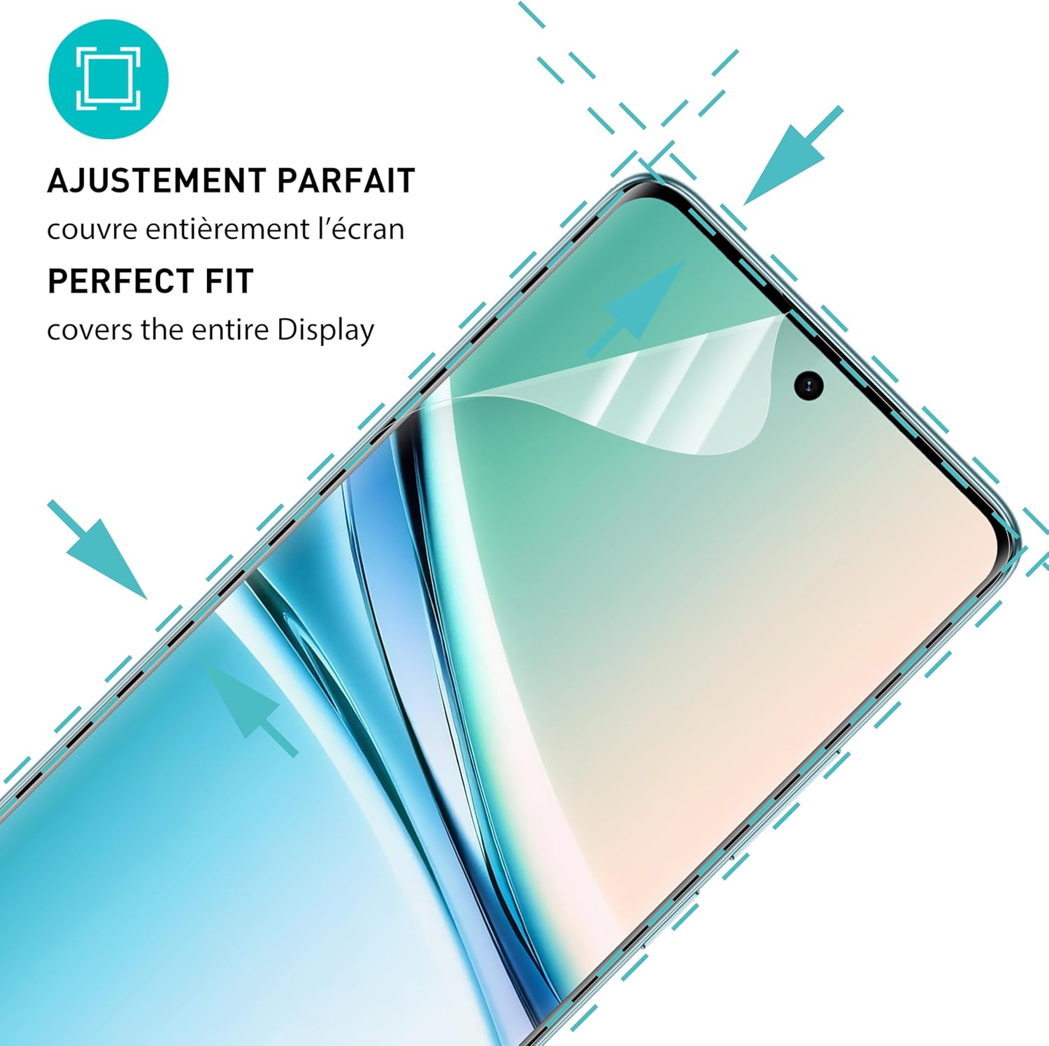 Detalle 2 de smartect 2Pack_TPU_Xiaomi_Redmi_Note_15 TPU-beschermfolie, 2 stuks