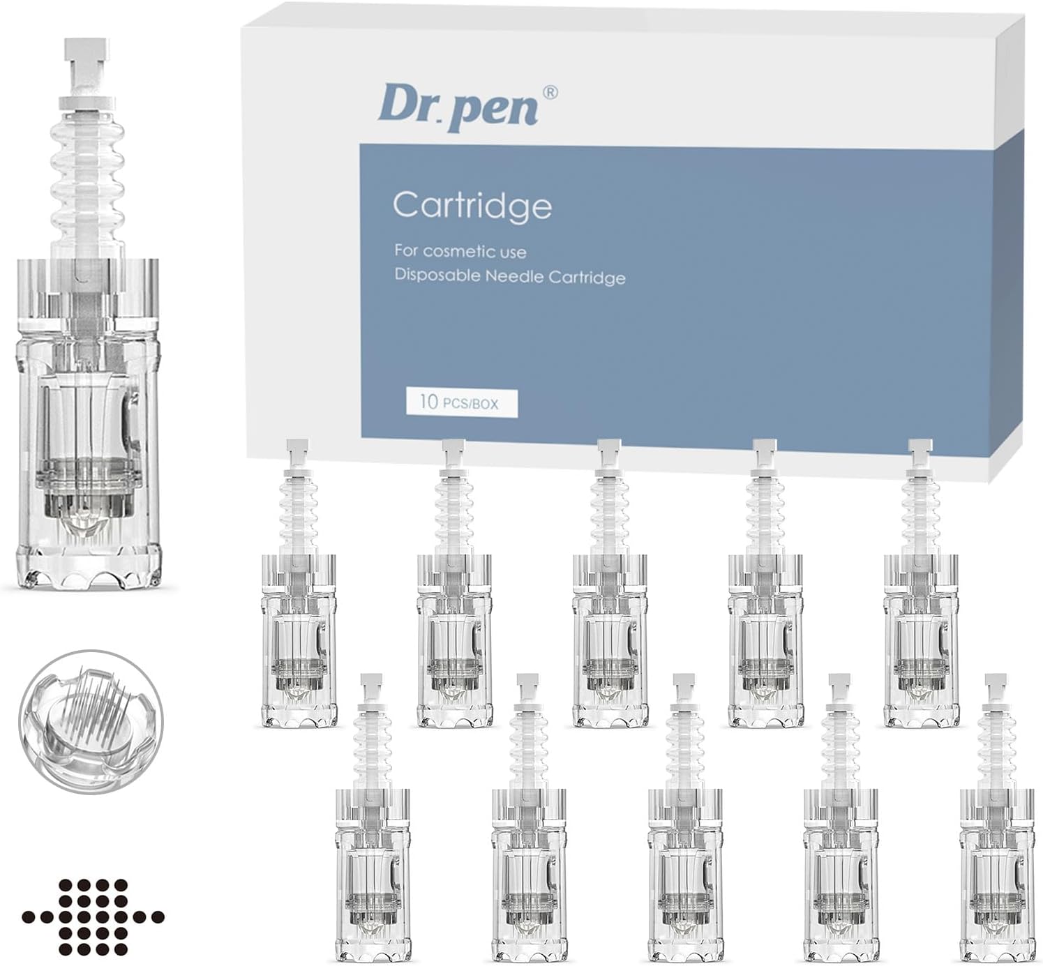 Detalle de Dr.Pen 10 pezzi cartuccie microneedling A10 – aghi usa e getta per Penna Microneedling wireless