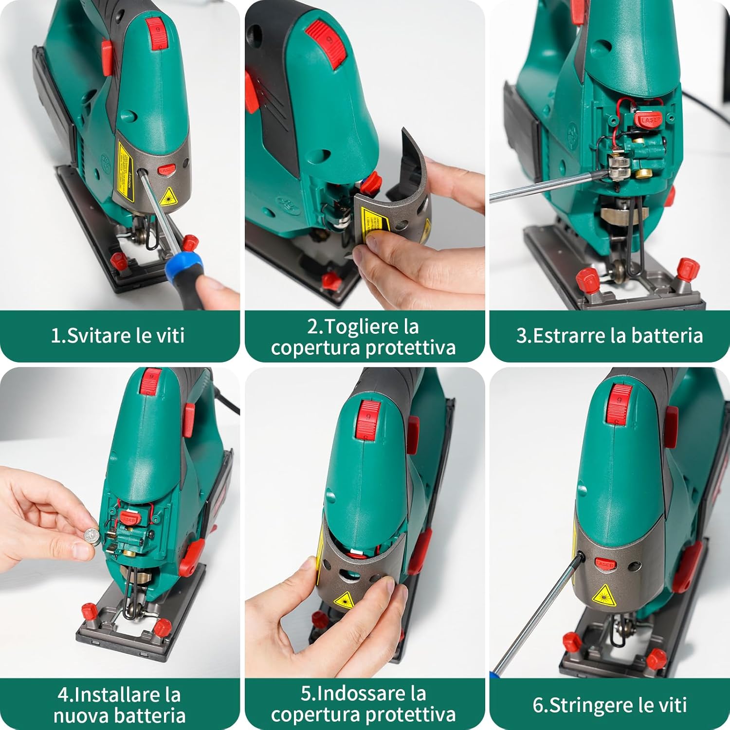 Thumbnail 6 de HYCHIKA Seghetto alternativo 800W per legno e metallo