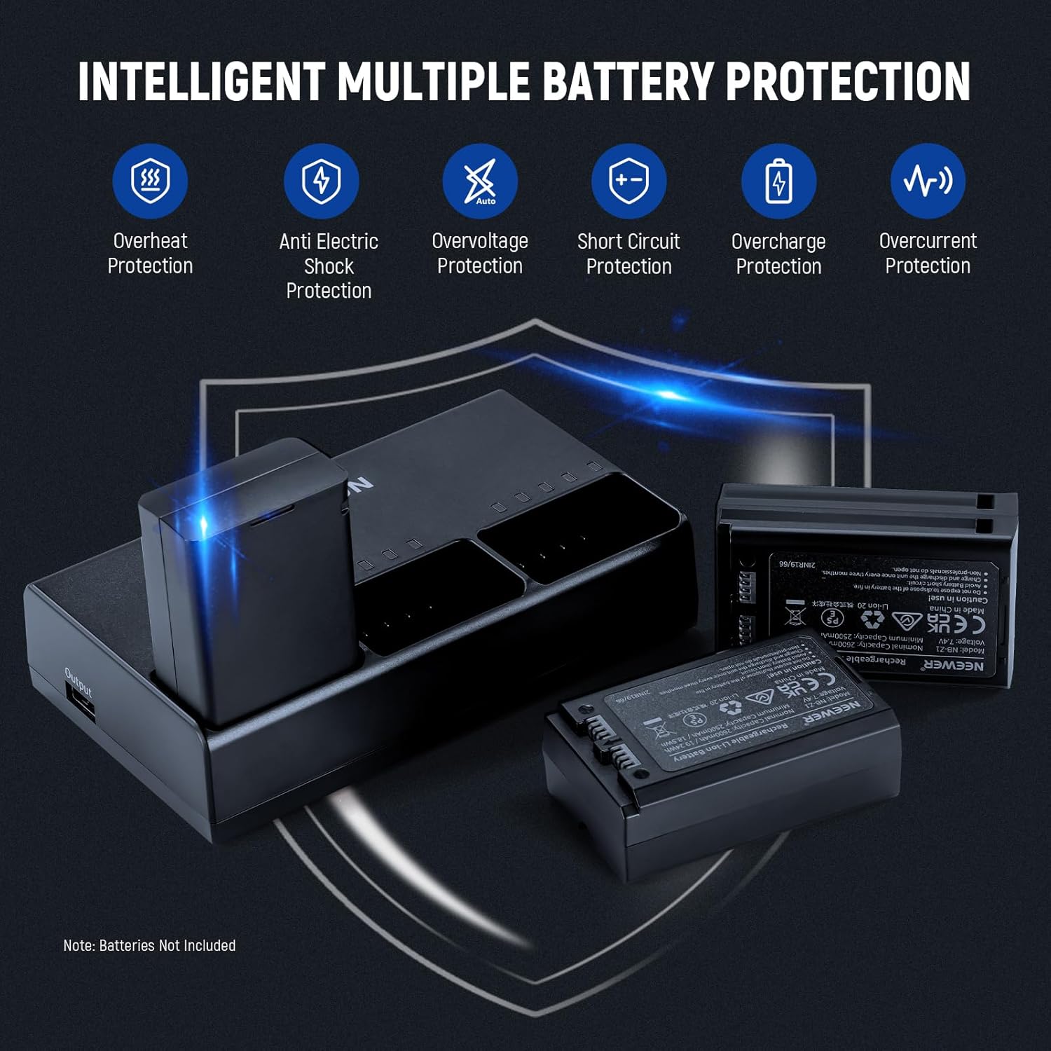 Detalle de NEEWER NC3-Z1 Triple Slot USB Battery Charger Kit for Z1/Z2/Z760/Z880 TTL Speedlite Flash