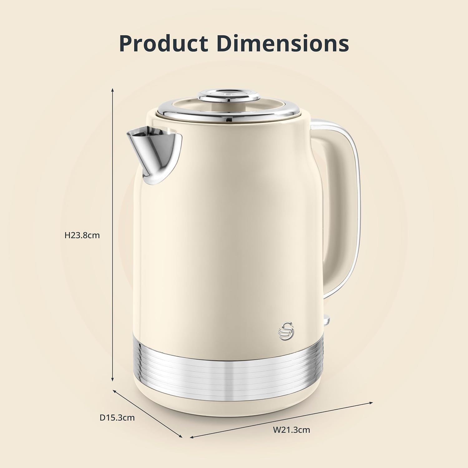 Thumbnail 4 de Swan SK19025C Retro Jug Kettle 1.7L