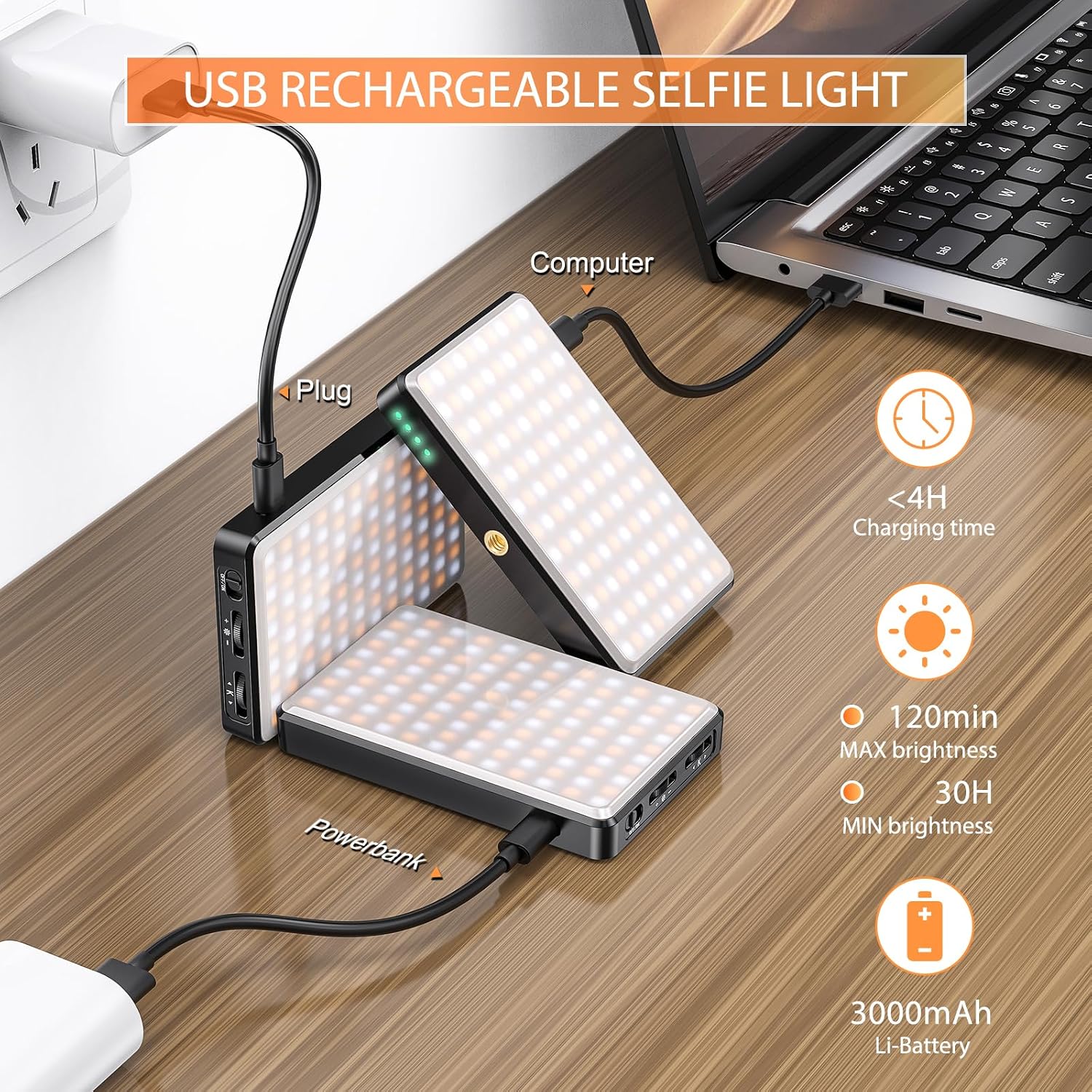 Detalle 2 de SEAEYES Selfie Licht Handy mit 120 LEDs