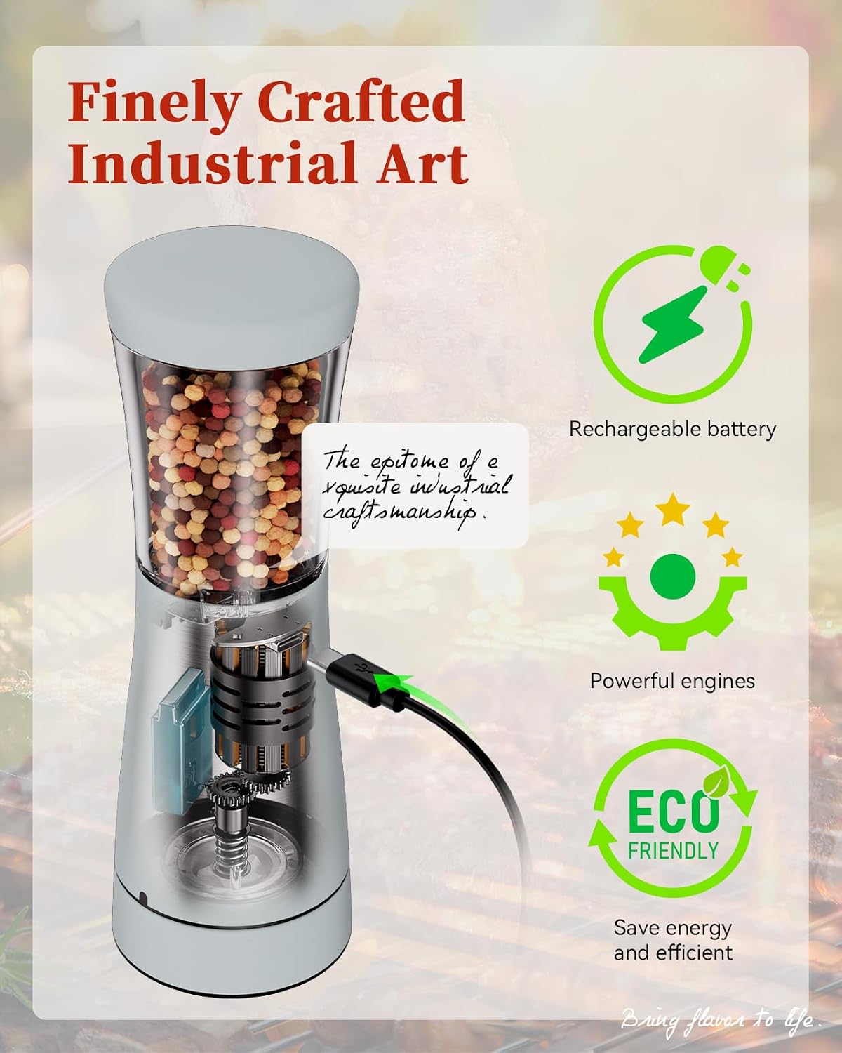 Detalle 2 de Stainless Steel Salt & Pepper Grinder Set