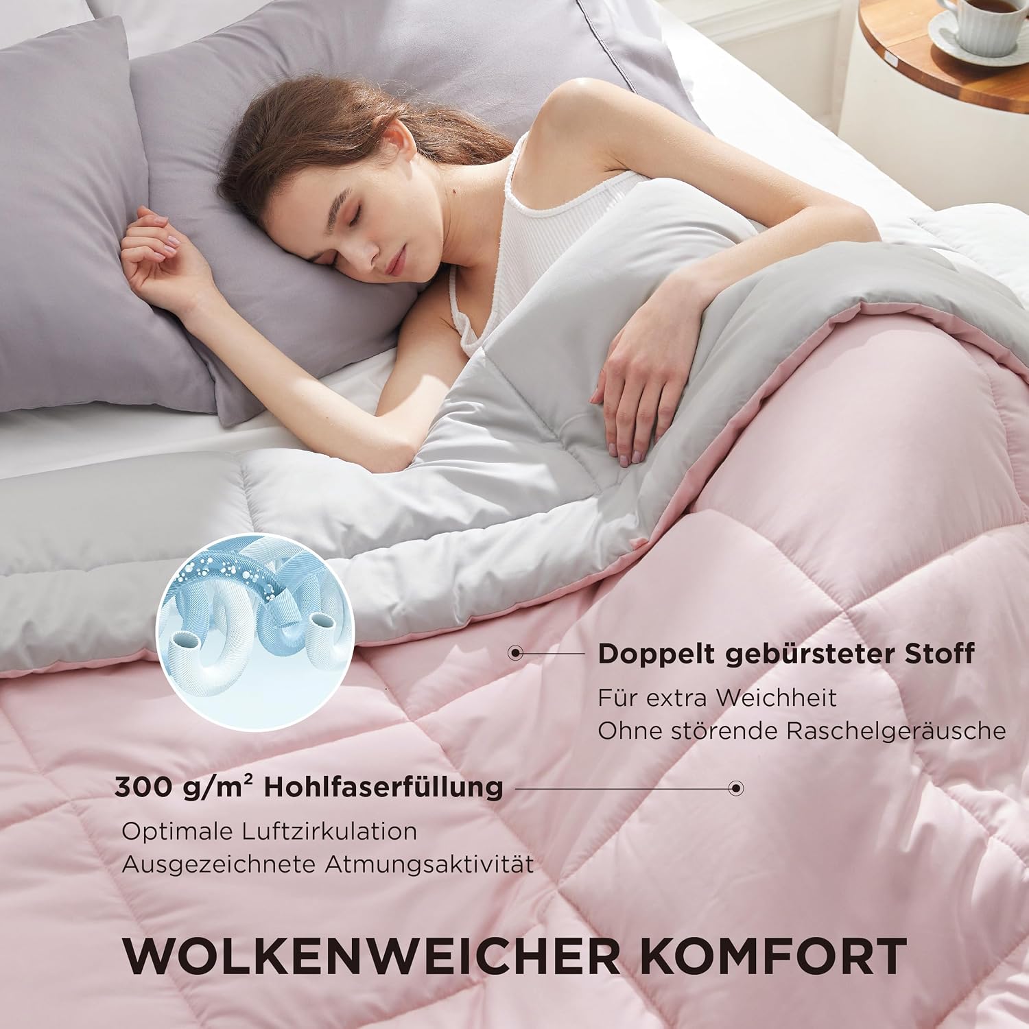 Detalle de BEDSURE Bettdecke 155x220 Ganzjahresdecke