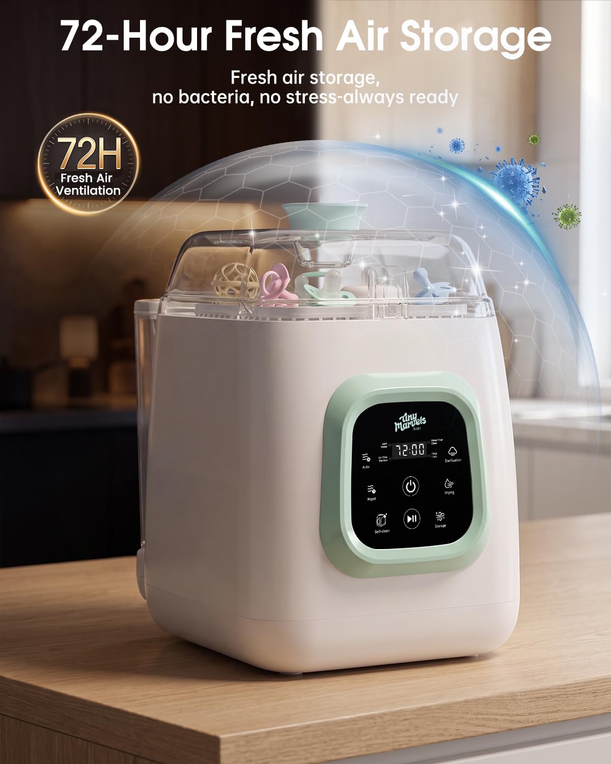 Detalle 2 de Tiny Marvels All-in-One Baby Bottle Washer, Sterilizer & Dryer, 13 Modes