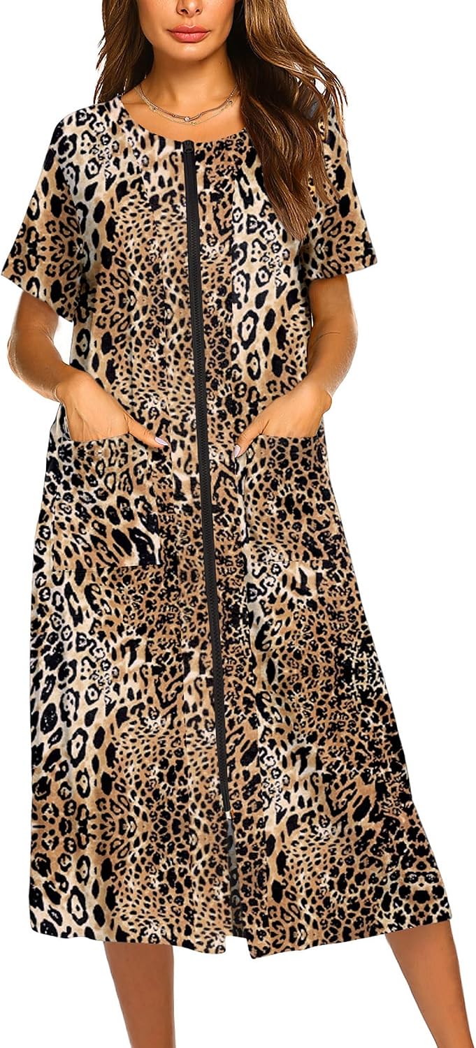 Thumbnail 6 de Ekouaer Zipper Bathrobe Polyester-Spandex Fabric