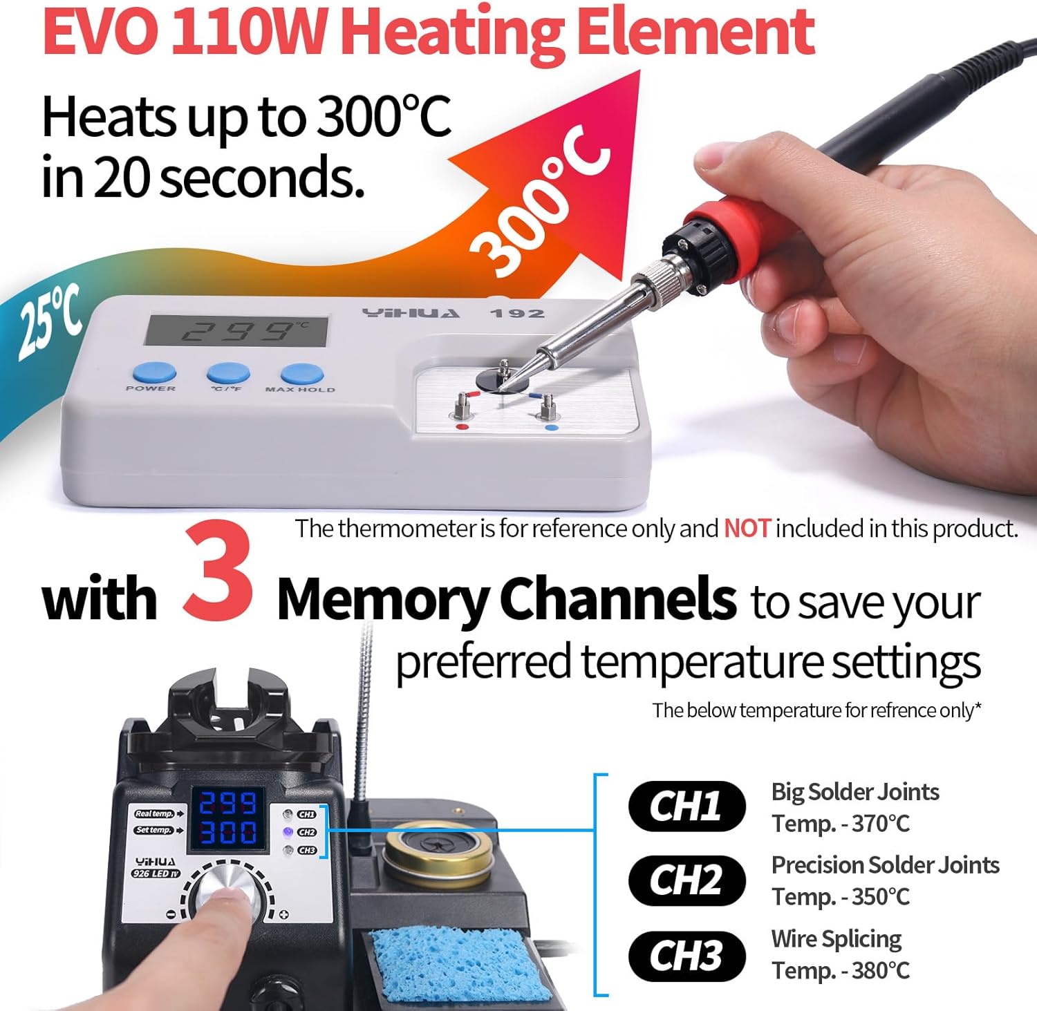 Thumbnail 2 de YIHUA 926LED‑IV EVO 110W Soldering Station