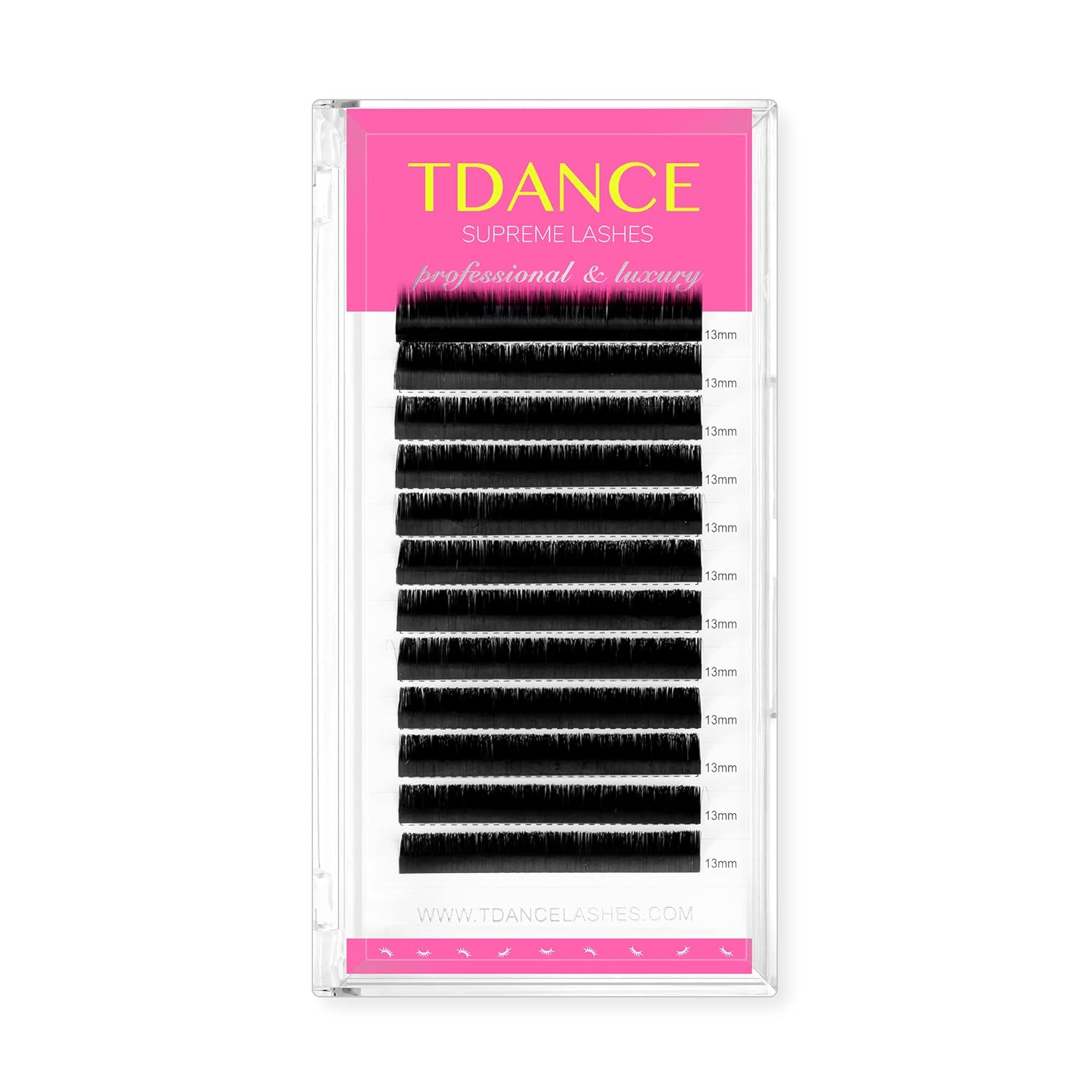 Detalle 2 de TDANCE Lash Extension Matte Black Exacting Set: Mixed C Curl & Volume & Classic Options for Salon Use