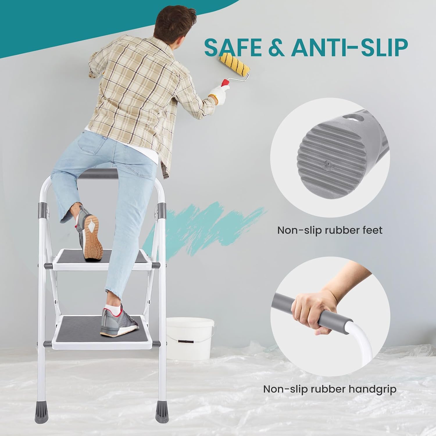 Detalle de OLIXIS 2-Step Ladder, 330 lb Capacity