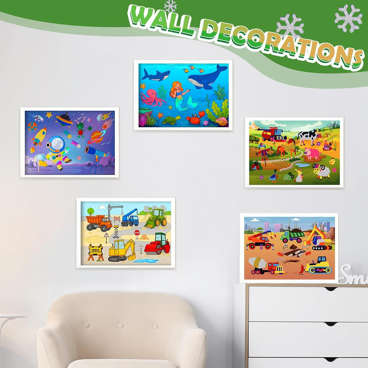Thumbnail 6 de URMYWO Folienspaß Kinder: 2-in-1 Kreativ-Folie & Malpapier mit Dinosauriern und Weltraum