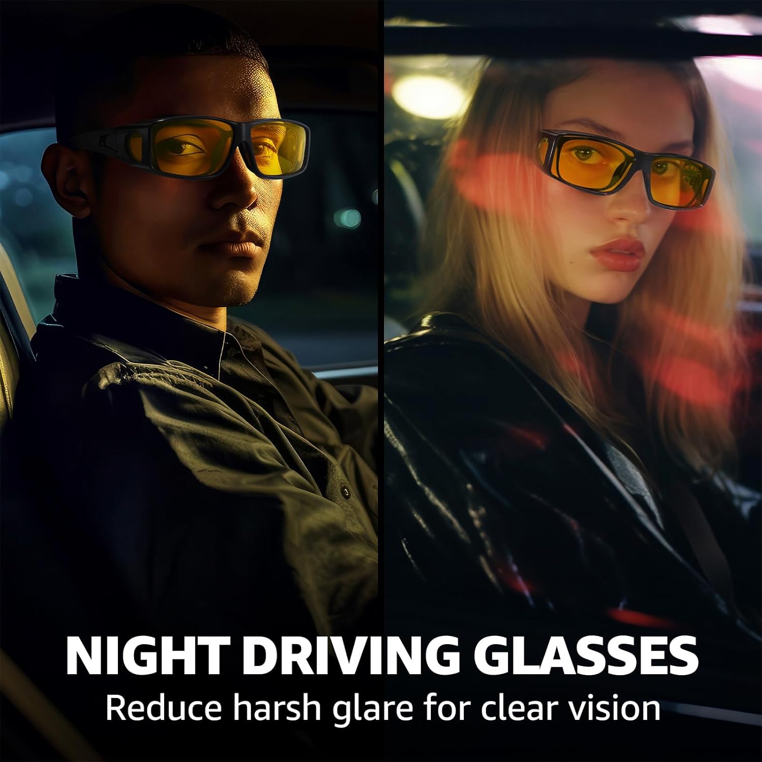 Thumbnail 1 de LVIOE 2er Set Nachtsichtbrille mit gelben TAC-Gläsern (polarisiert) im Fit-Over-Design