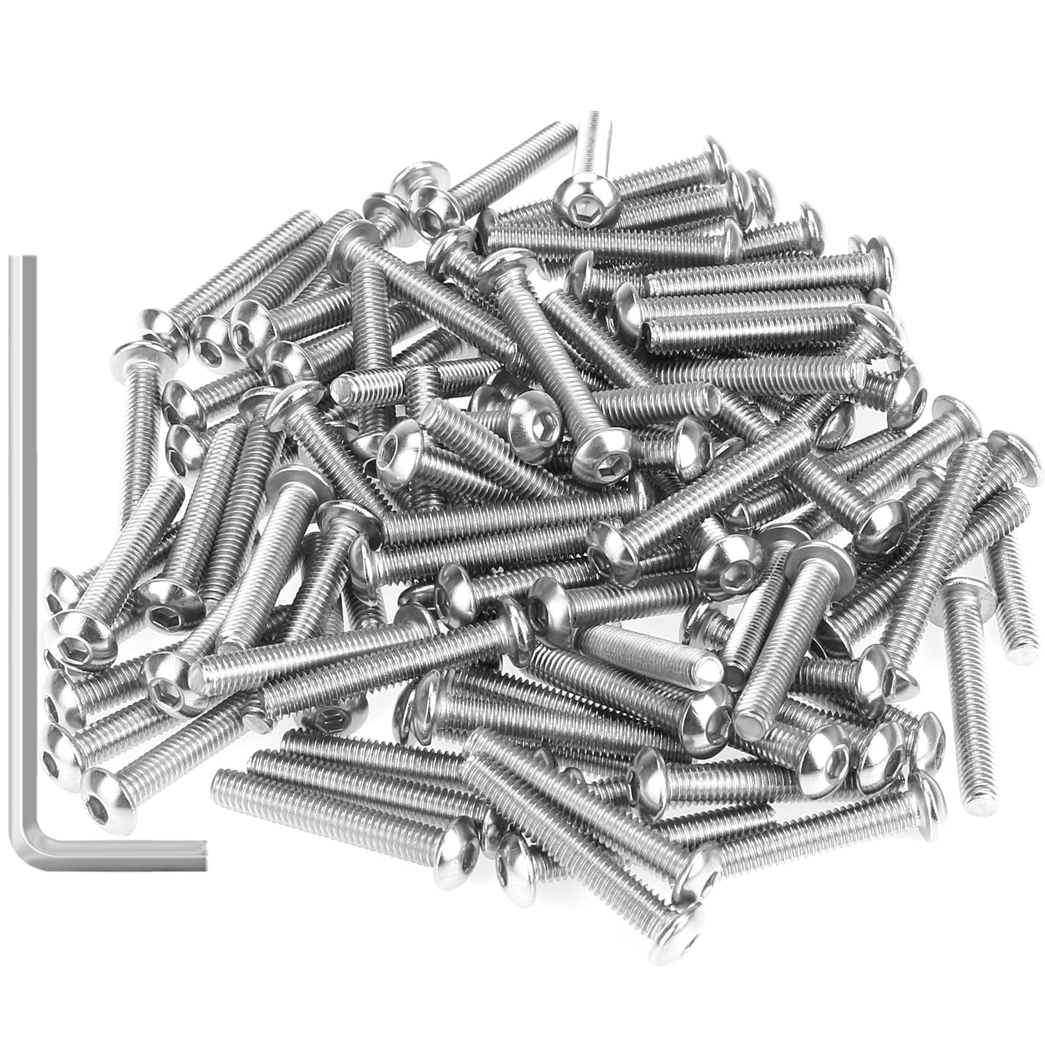 Detalle de Sutemribor Button Head Socket Cap Screws, M4 x 25mm