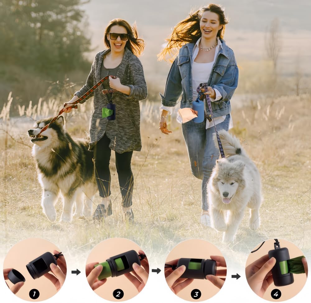 Thumbnail 6 de Dog Poop Bag Holder: 2-Pack Hands-Free Dog Dispenser for Leash Walks