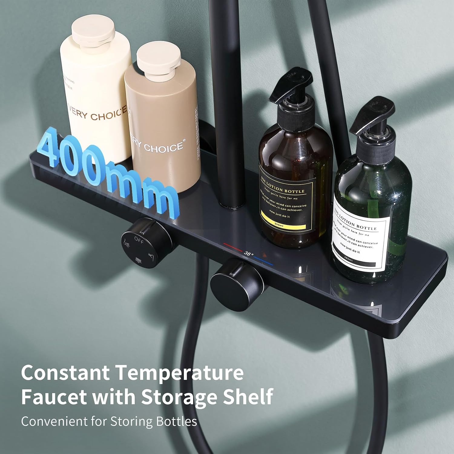 Thumbnail 5 de HOMELODY Duschsystem 30 cm Schwarz