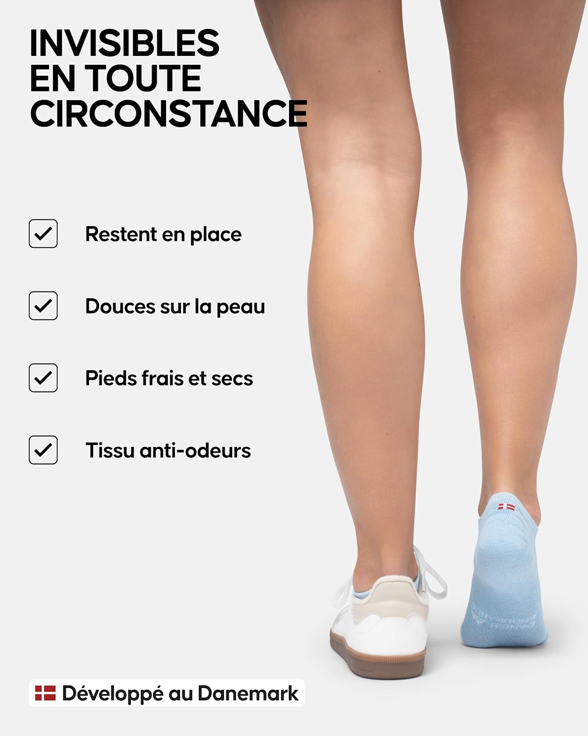 Thumbnail 2 de DANISH ENDURANCE Chaussettes invisibles en bambou (viscose), antidérapantes — lot de 6 unisexe