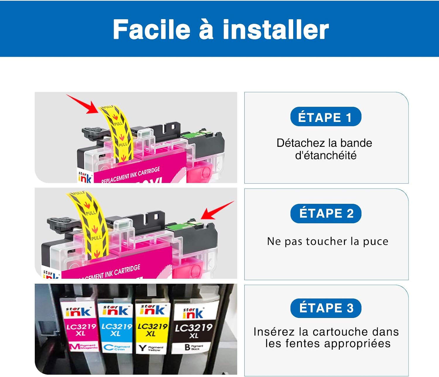 Thumbnail 5 de Starink LC3219XL LC3217 Cartouches Brother