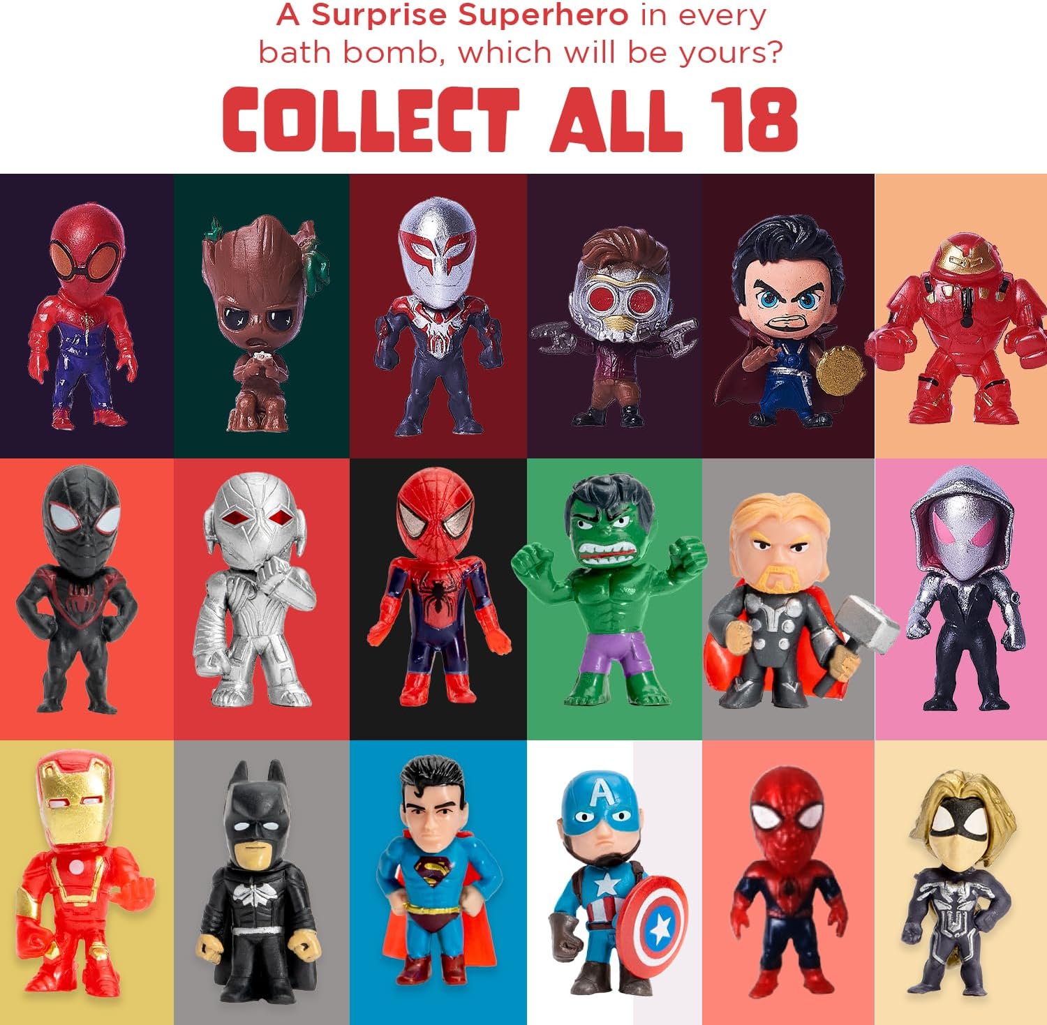 Detalle de Superhero Bath Bombs for Kids (6 Pack) with Surprise Toys Inside