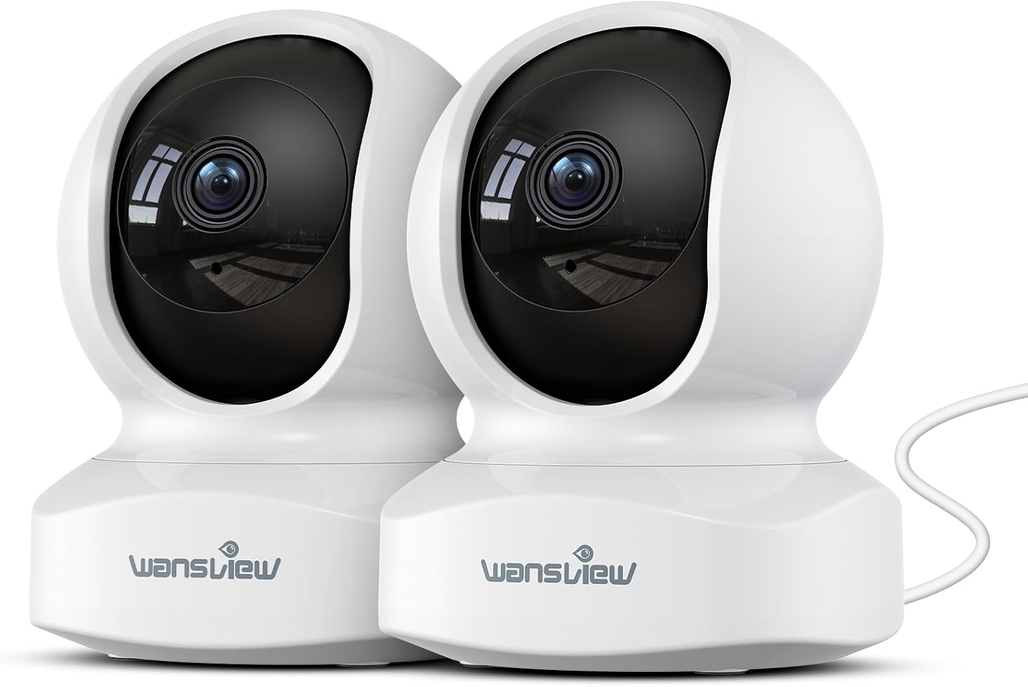 Detalle de Wansview 2K Indoor Pet Camera (Q5 2P): Real-time Pet & Baby Monitoring with 360° Pan/Tilt