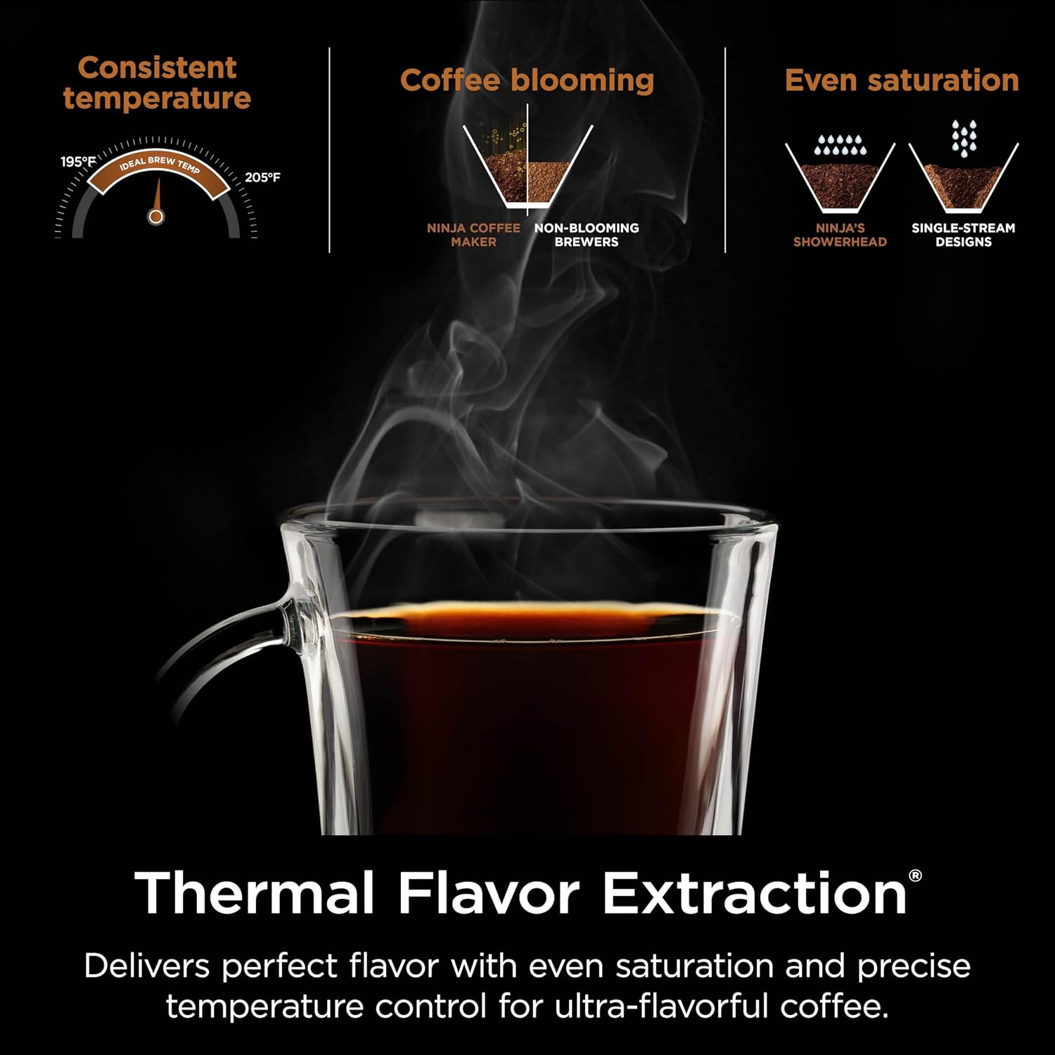 Detalle 2 de Ninja CM360C Hot & Iced Coffee Maker, Single-Serve to 10-Cup, Rapid Cold Brew