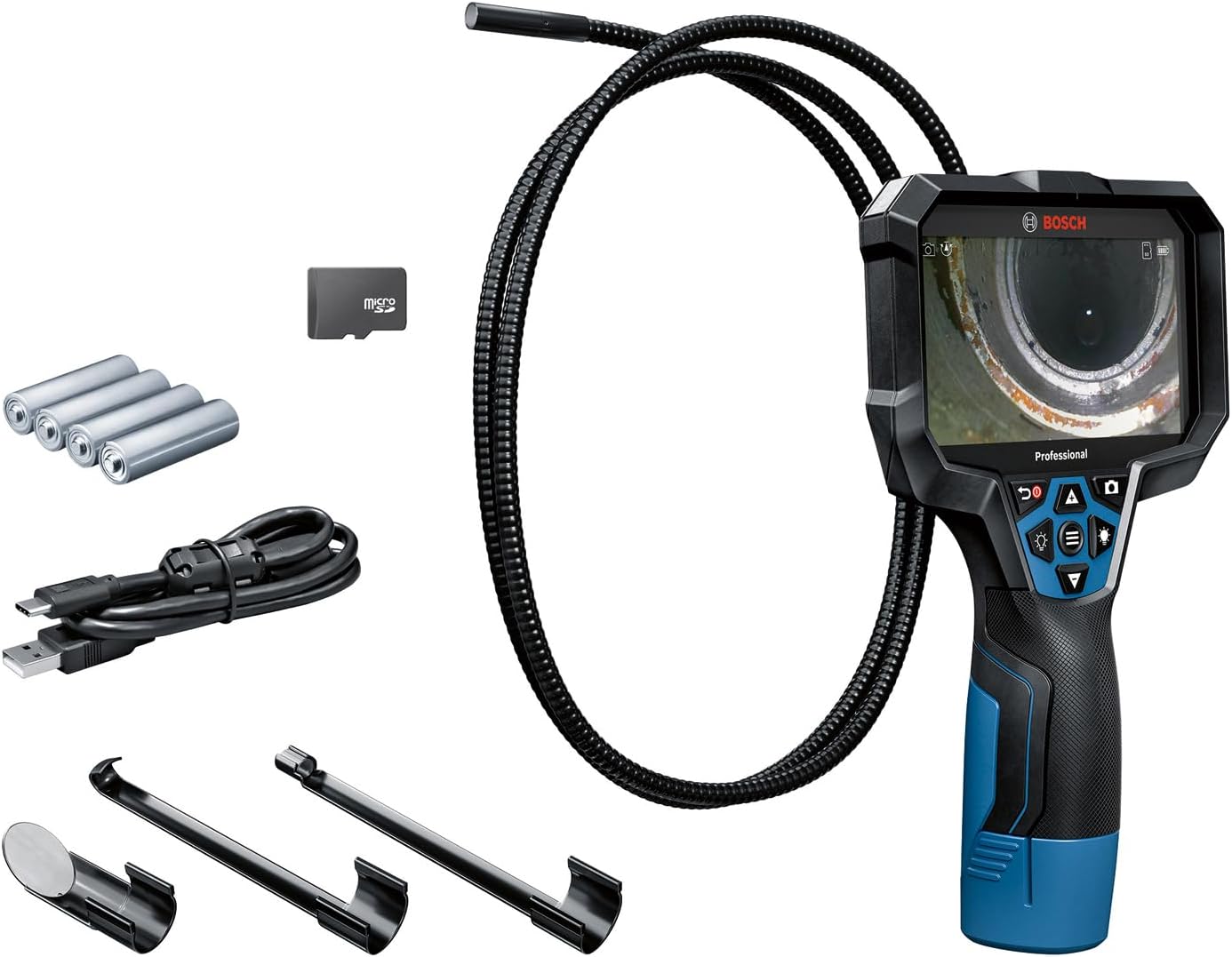 Thumbnail 2 de Caméra d’inspection Bosch Professional GIC 12V-5-27 C avec écran 5” et AutoUp (câble 150 cm, coffret L-Boxx)
