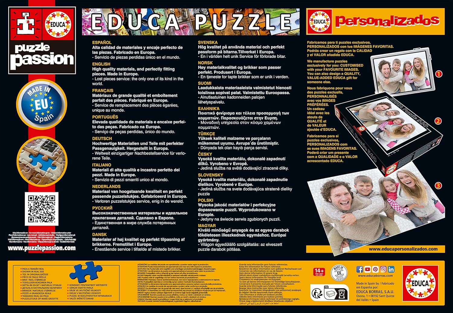 Thumbnail 3 de Puzzle Educa 3000 pièces pour adultes – Coucher du Soleil à Côme (120 x 85 cm) dès 14 ans