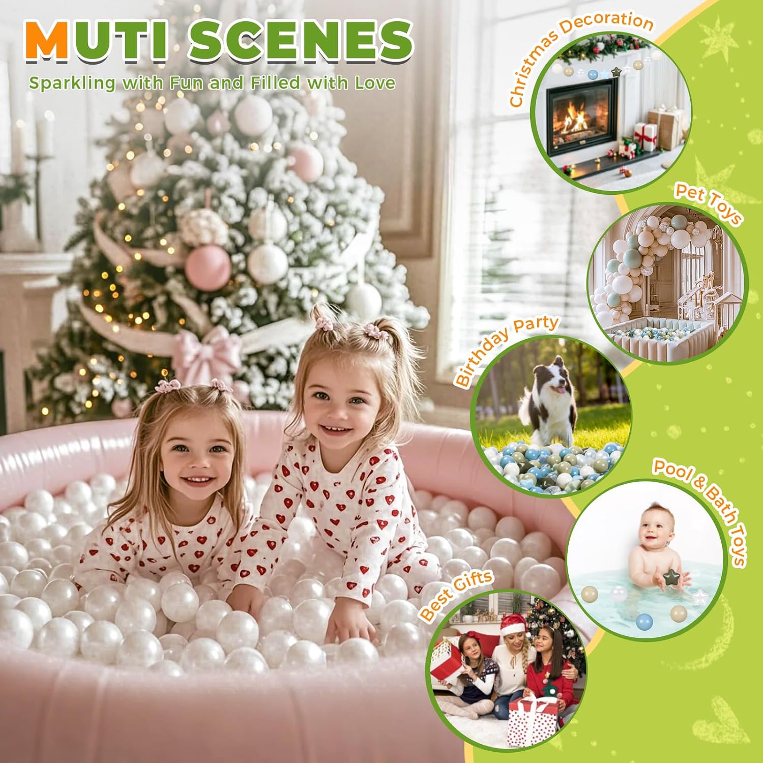 Thumbnail 6 de TRENDPLAY Star Ball Pit Balls for Toddlers (Non-Toxic, 2.2-inch) — Star + Round Set for Play Tents & Ball Pits