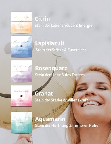 Thumbnail 7 de happymaker Mutmacher Geschenk Aquamarin-Armband – handgemacht in Deutschland