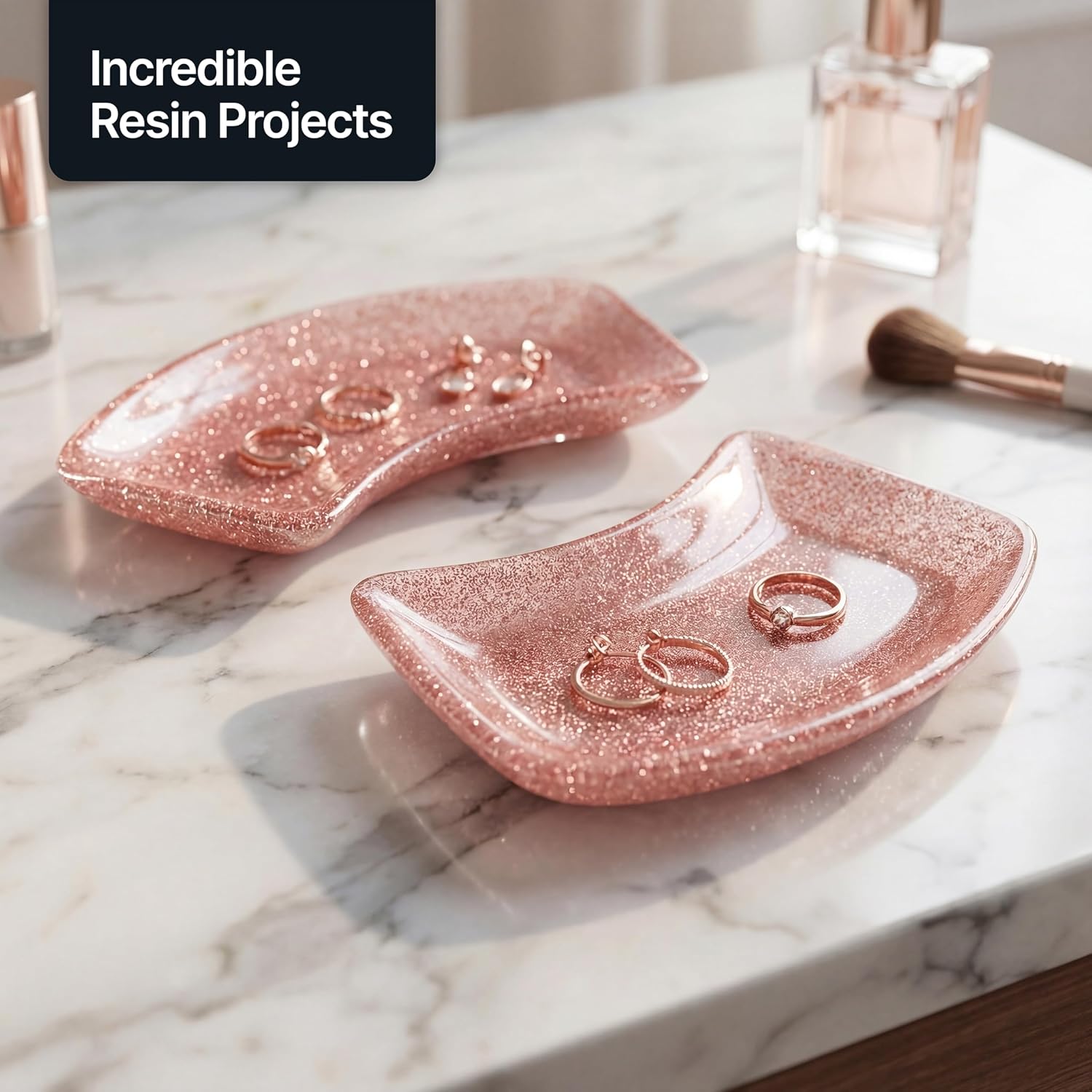 Thumbnail 5 de Light Rose Gold Glitter Shaker (130g) – Ultrafine metallic flake for resin, epoxy & crafts