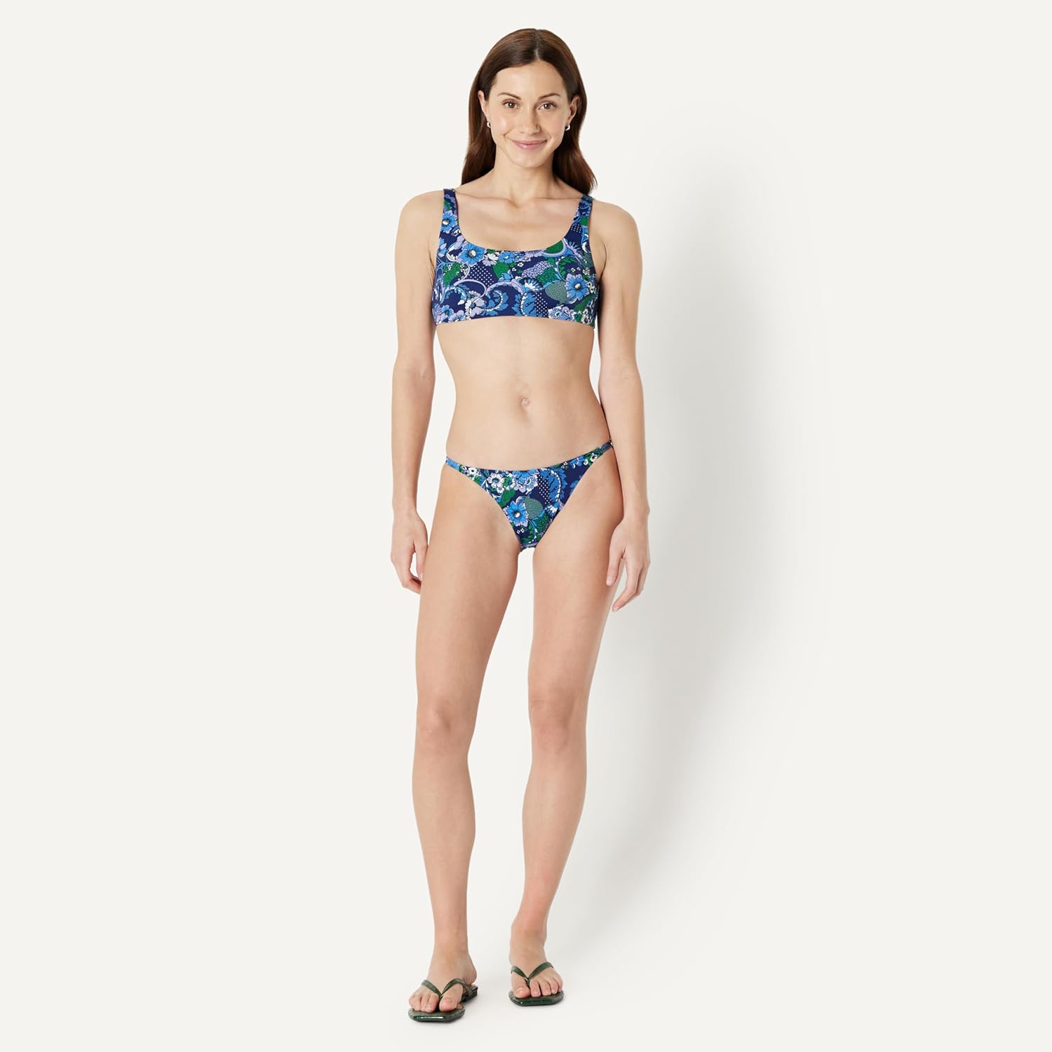 Detalle de Amazon Essentials Donna Top Bikini con scollo quadrato Squareneck