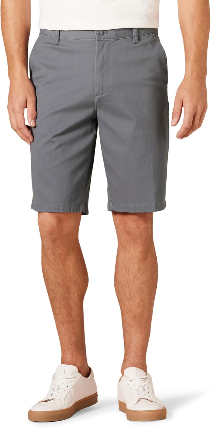 Detalle de Amazon Essentials Slim-Fit 11" Flat-Front Comfort Stretch Chino Shorts