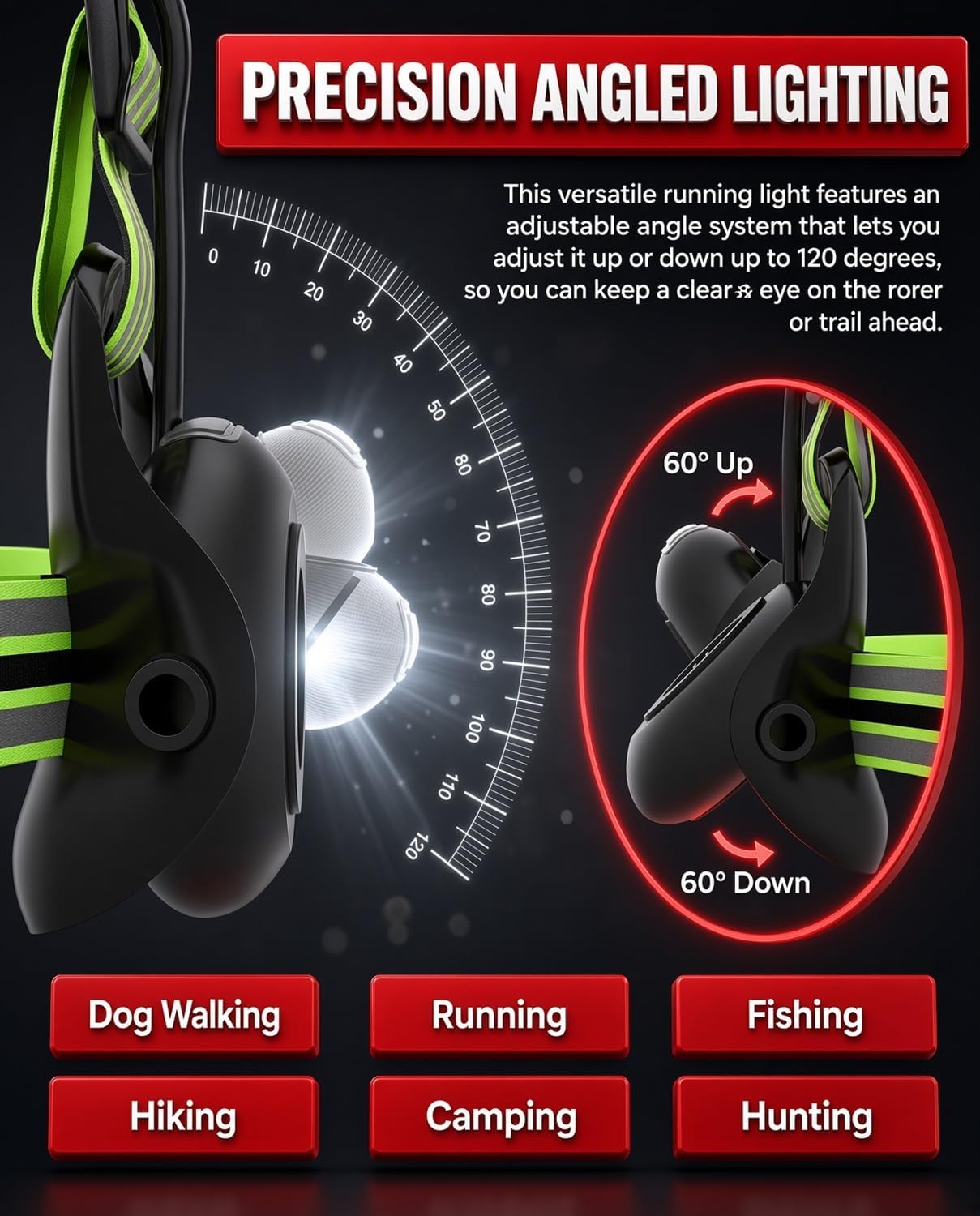 Thumbnail 1 de LUMEFIT borstlamp voor hardlopen met 500 lumen en 360° reflecterende banden