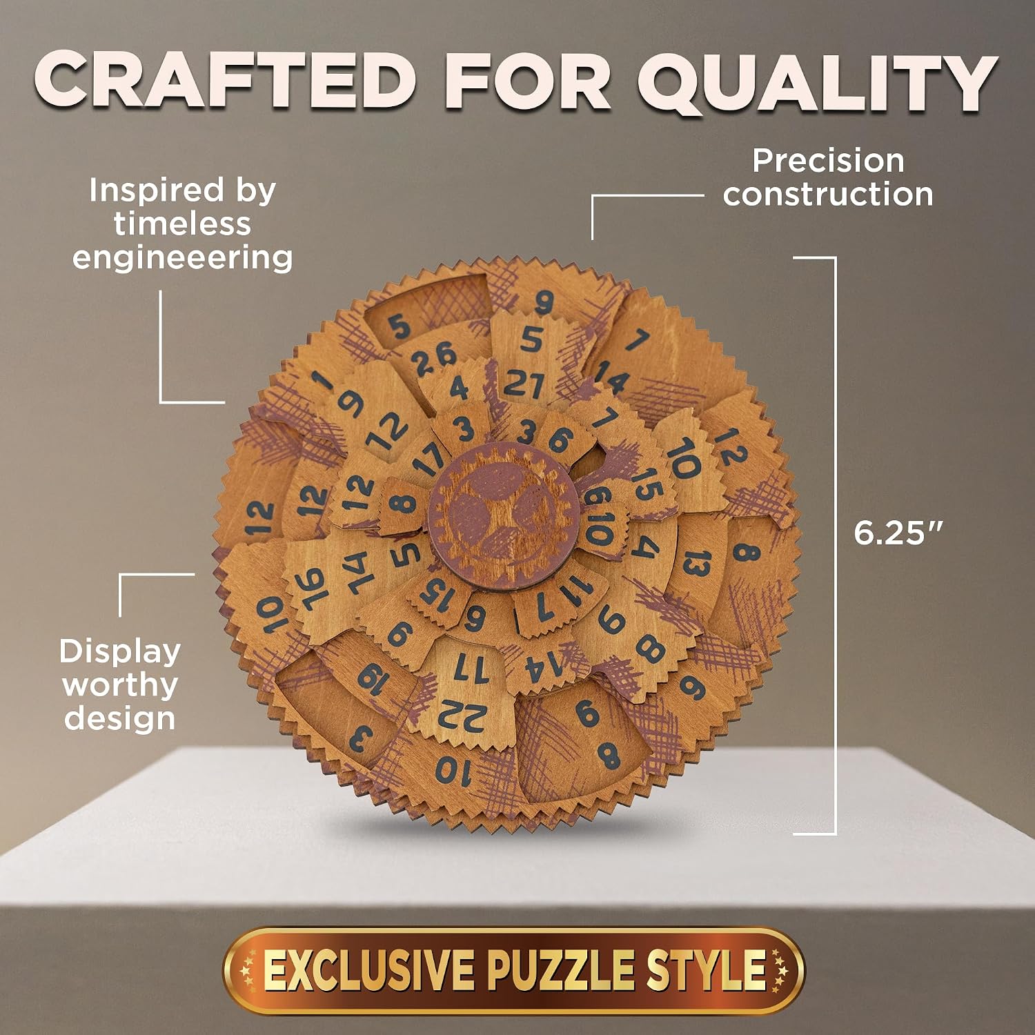 Thumbnail 5 de Project Genius True Genius Greek Computer Wooden Number Puzzle
