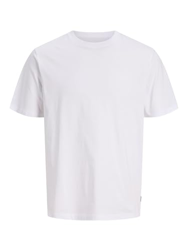 Detalle de JACK & JONES JJEORGANIC BASIC TEE SS O-NECK NOOS – T‑shirt bianca in cotone biologico, taglia M