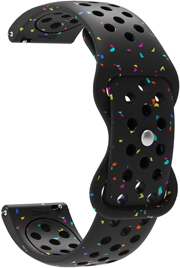 Thumbnail 2 de BYISYUE 22mm Breathable Silicone Watch Strap