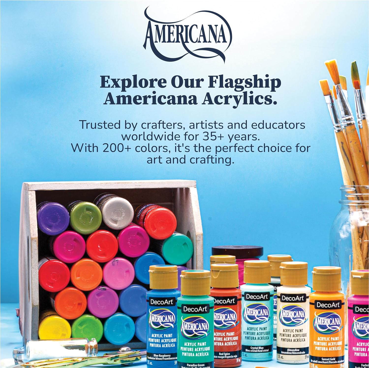 Thumbnail 2 de DecoArt Americana Acrylics DASK360 アクリル絵の具セット 18個入り・マット仕上げ