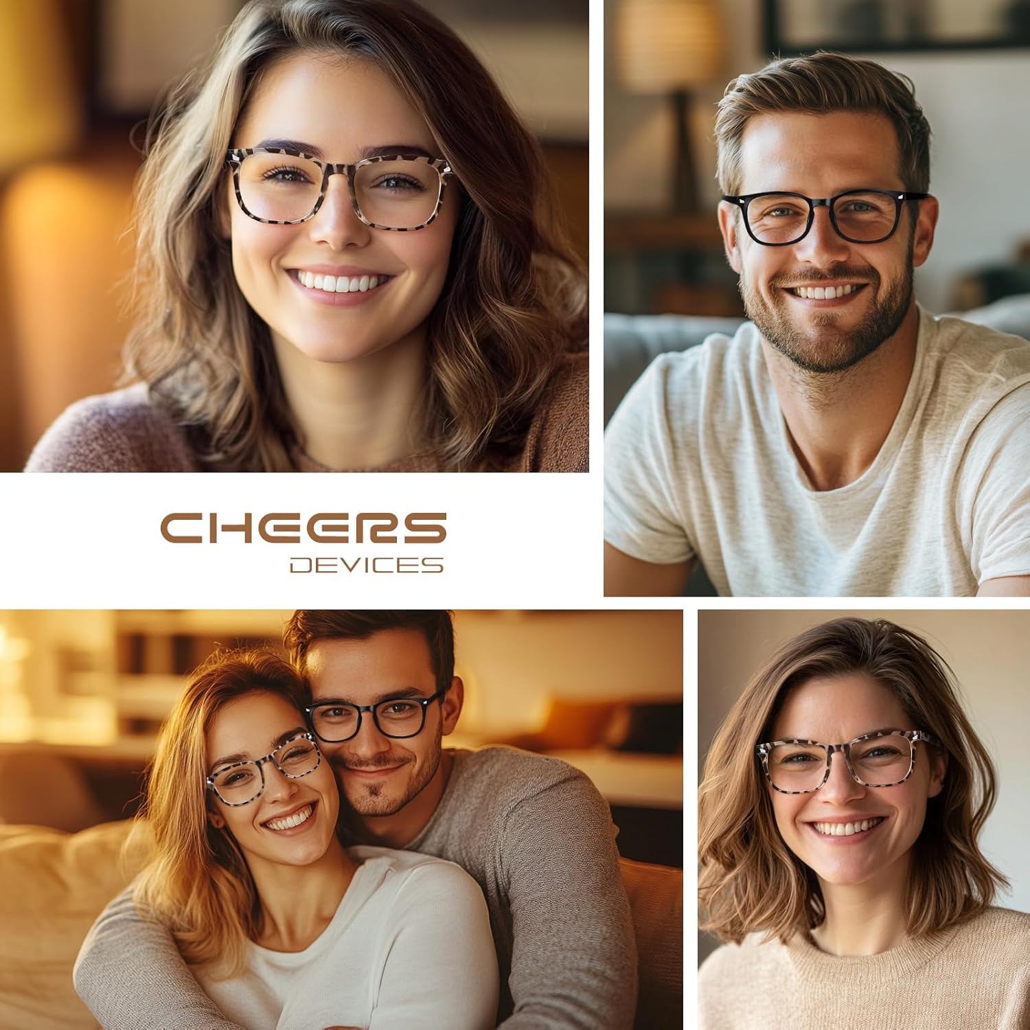 Detalle 2 de CHEERS DEVICES Reading Glasses for Women and Men — Blue Light Readers with Flexible Hinges (1.5x) in Multiple Frames