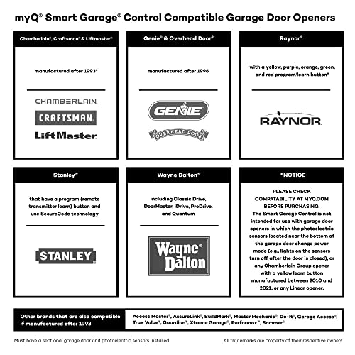 Detalle de CHAMBERLAIN Smart Garage Control: Wireless Hub with 4x Range, myQ App Access, and Bluetooth Setup