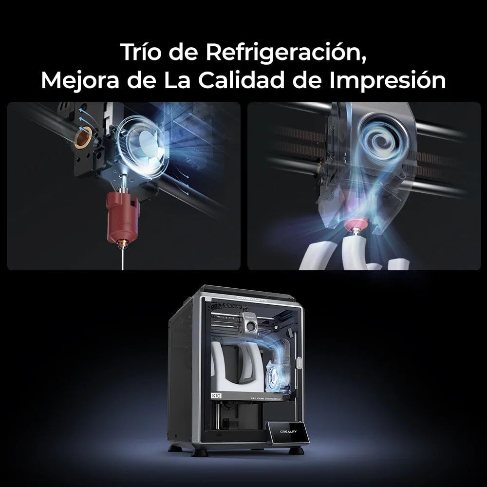 Thumbnail 2 de Creality K1C Gris impresora 3D rápida 600 mm/s