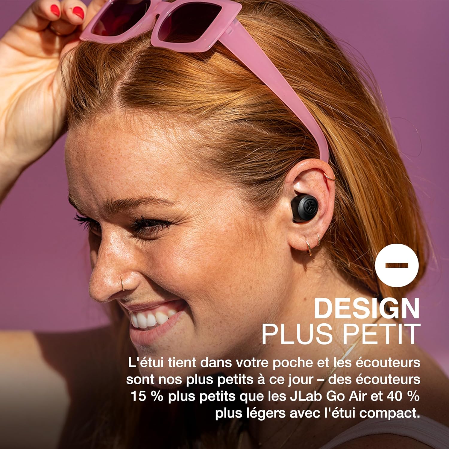 Detalle de JLab Go Air Pop+ écouteurs Bluetooth 35+ h