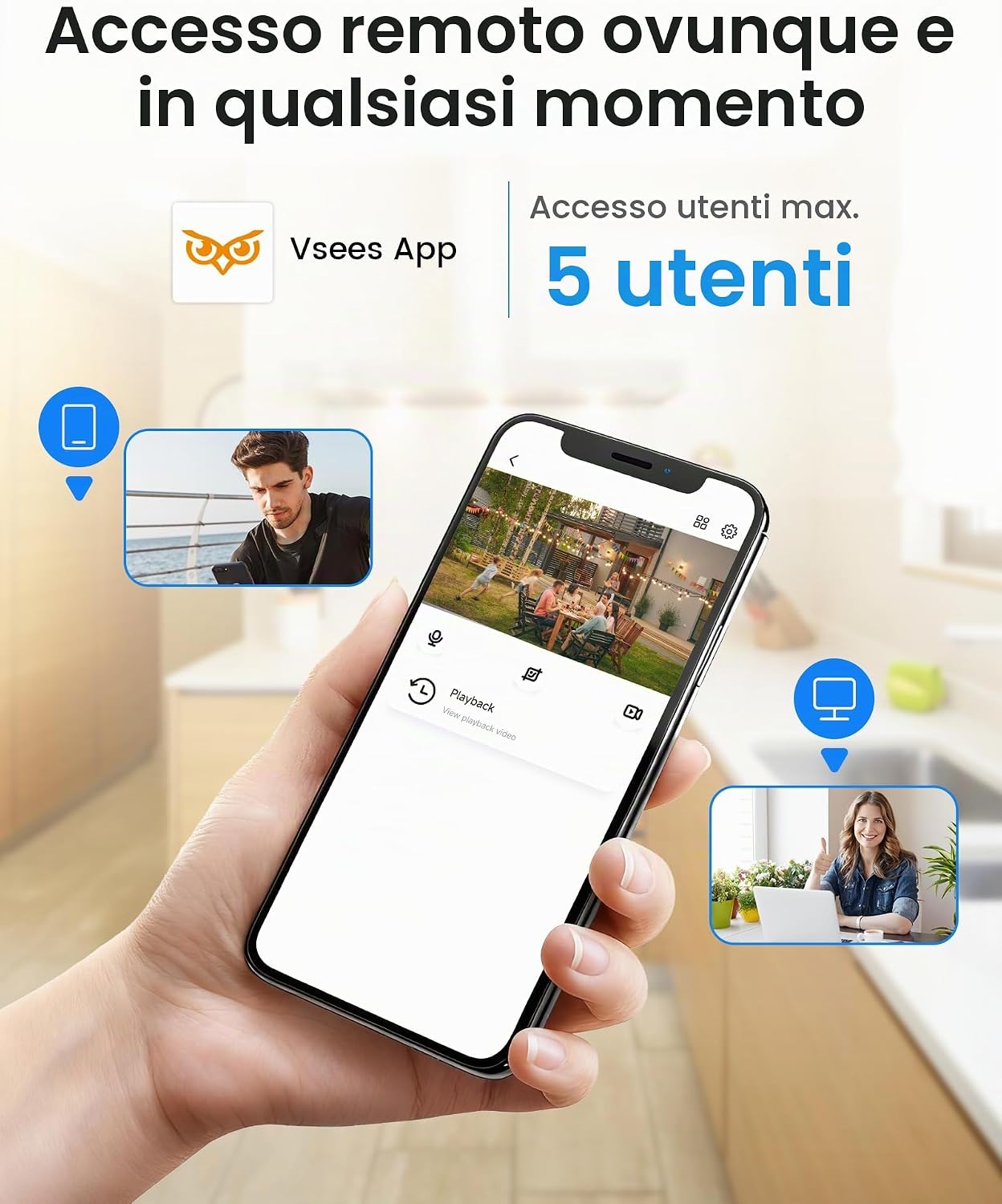 Thumbnail 6 de Telecamera esterna PoE 4K 8MP con sirena e luci – rilevamento uomo/veicolo, 32 GB, IP66