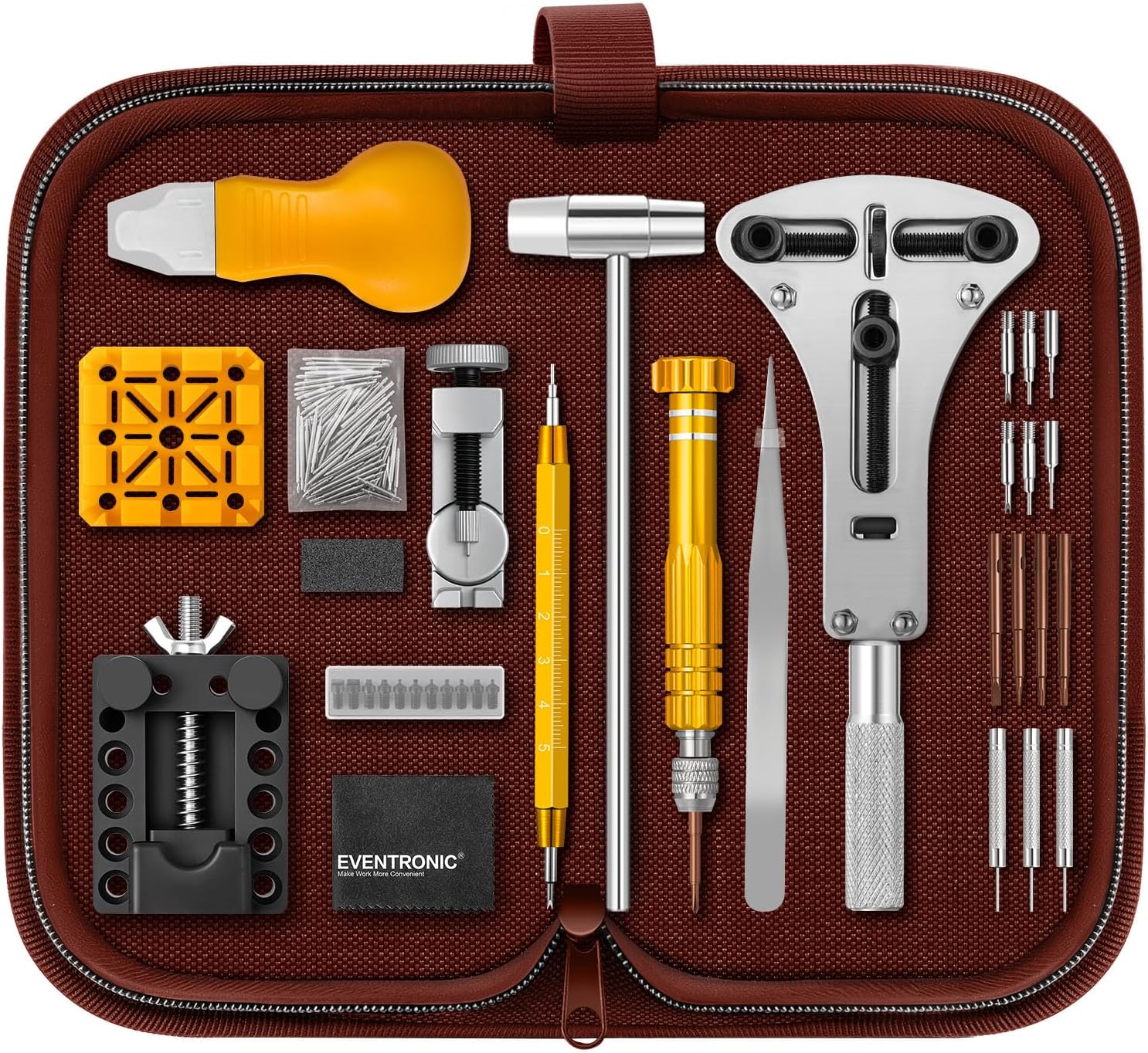 Detalle de Eventronic 154TLG Uhrwerkzeugset für Batteriewechsel & Armbandverstellung